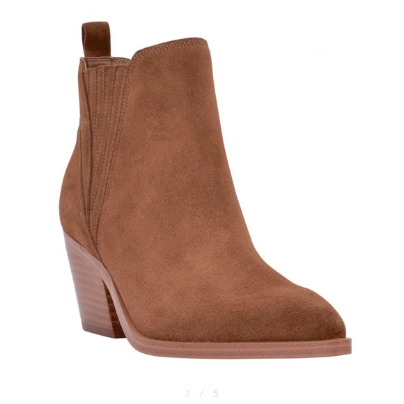 Marc Fisher Women’s Teona Pointy Toe Chelsea Leather Suede Bootie Size 10 NWT - Picture 1 of 8